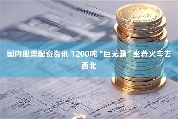 国内股票配资资讯 1200吨“巨无霸”坐着火车去西北