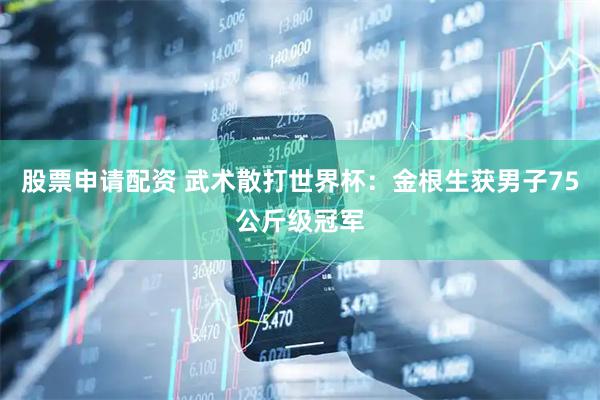 股票申请配资 武术散打世界杯：金根生获男子75公斤级冠军
